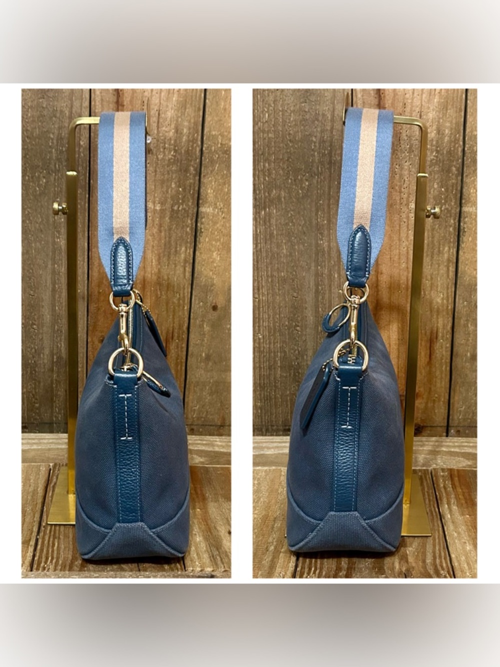 Coach. 5 Piece. Ellis Shoulder Bag with Free Wristlet, Glasses, Scarf & Dust Bag - Picture 8 of 16
